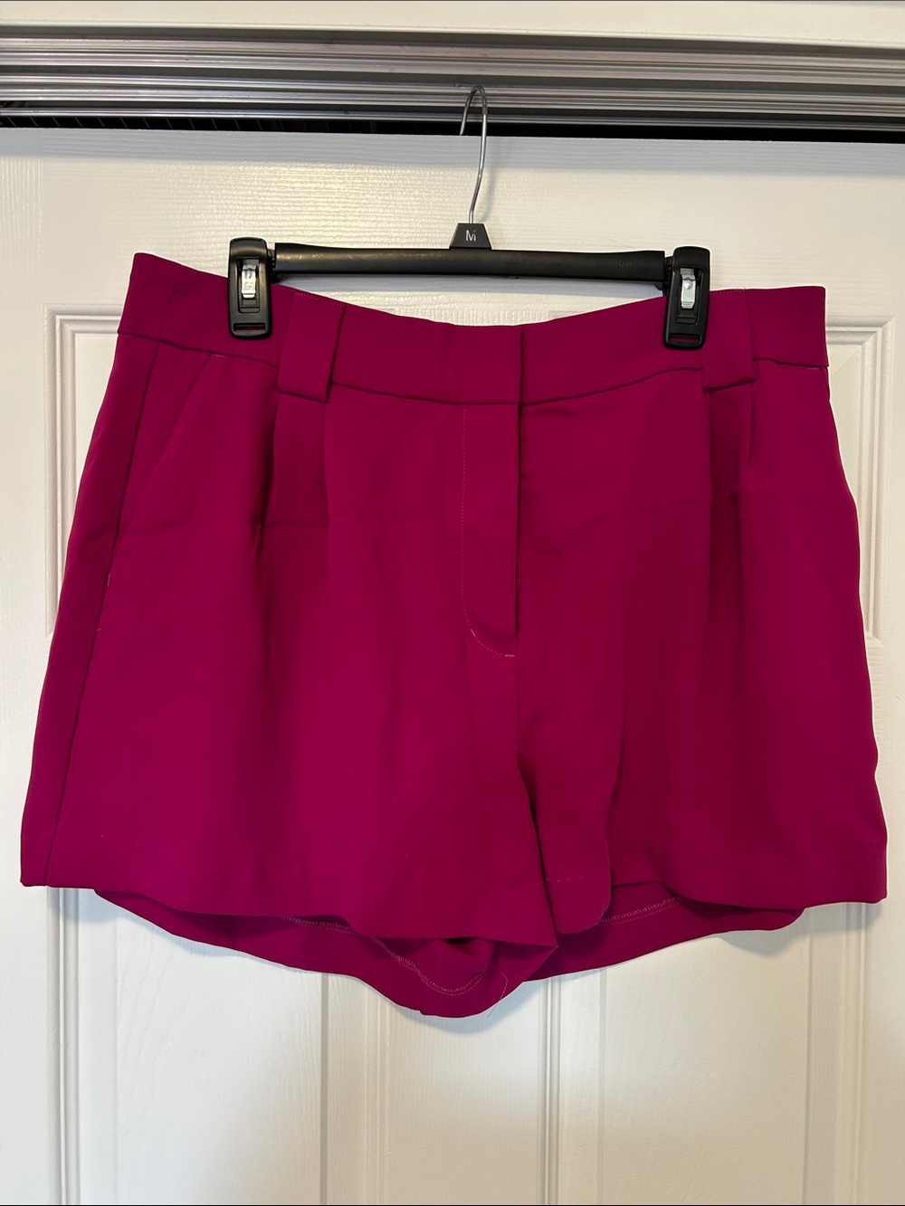 Express Magenta Tailored Bermuda Shorts